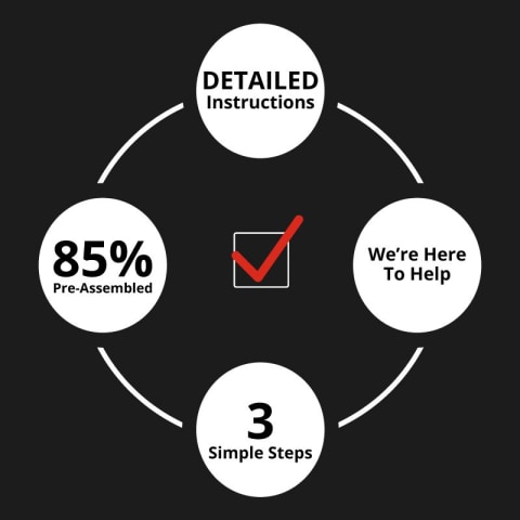 Simple 3 step assembly