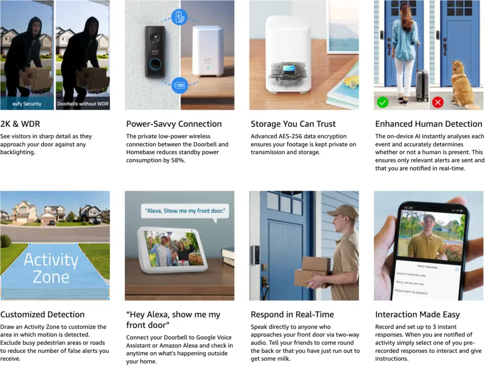 Anker eufy Security, Wireless Video Doorbell (Battery Anker eufy Security, Wireless Video Doorbell (Battery