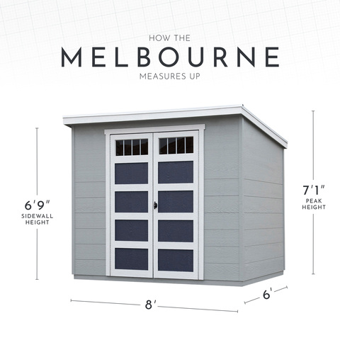 Dimensions of Melbourne shed.