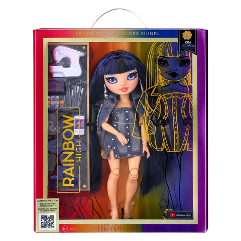 Rainbow High Kim- Denim Blue Fashion Doll. Fashionable Outfit & 10