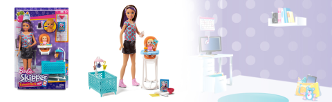 The babysitting playset comes with all the ingredients for feeding &amp; naptime!