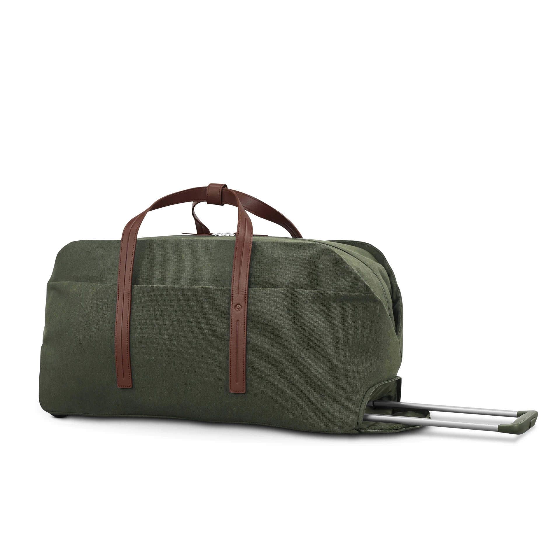 Samsonite Virtuosa Polyester Telescoping Weekender Duffel with  Wheels, Pine Green (149198-1693) - Main Image