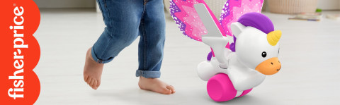 Fisher price push online and flutter unicorn