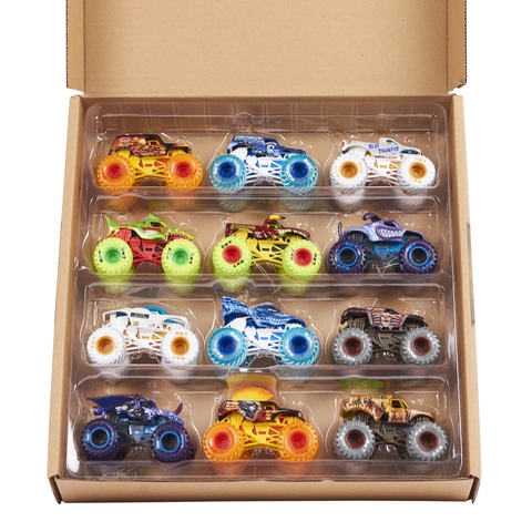 Monster Jam, New 12-Pack Fire & Ice 1:64 Scale Monster Truck