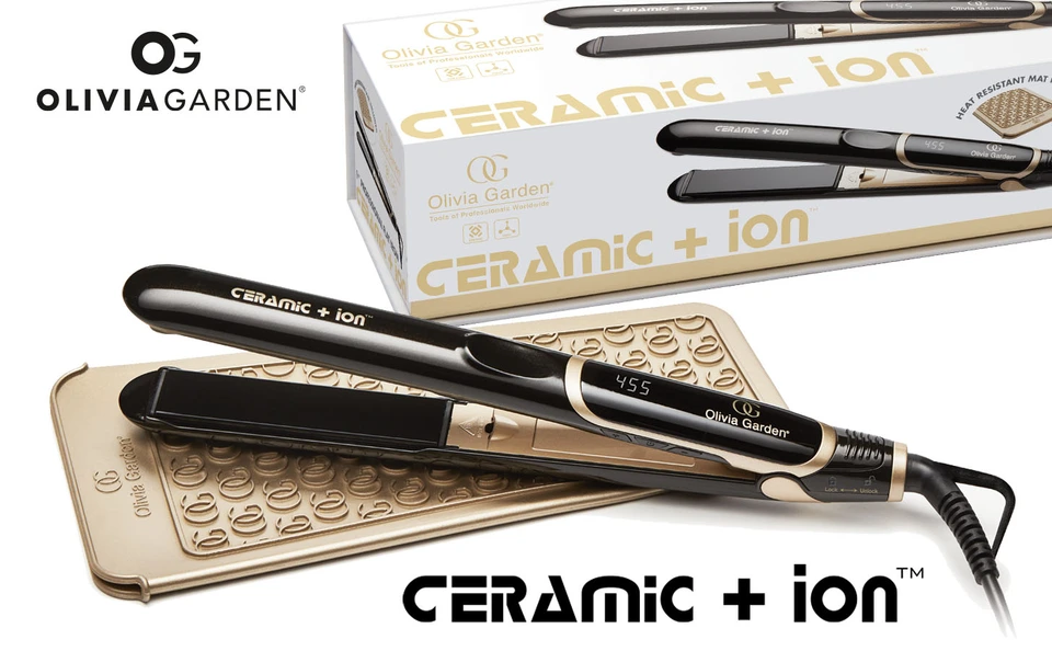Ceramic+ion High Performance Professional Flat Iron by Olivia Garden