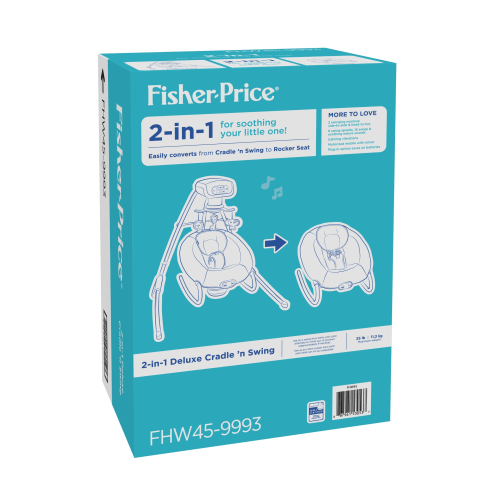 Fisher-Price 2-in-1 Deluxe Cradle 'n Swing with 6-Speeds