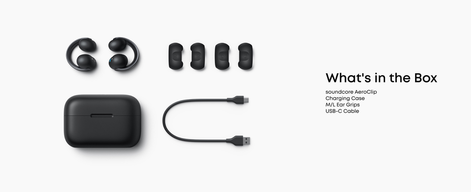Anker AeroClip Open-Ear Clip-On True Wireless Bluetooth Earbuds