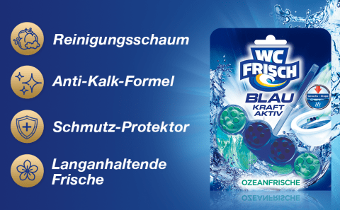 WC FRISCH WC Reiniger Blau Kraft-Aktiv Duftspüler Ozeanfrische