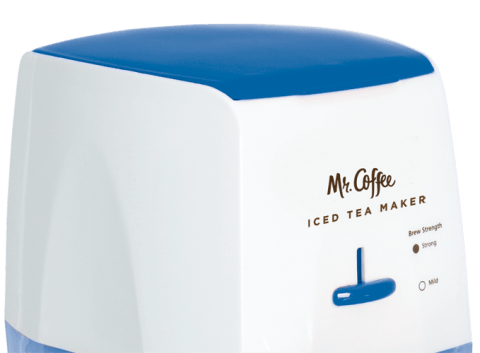 Mr Coffee TM1.7 Iced Tea Maker 2 Quart Pitcher, Lid, & Brew Basket Blue