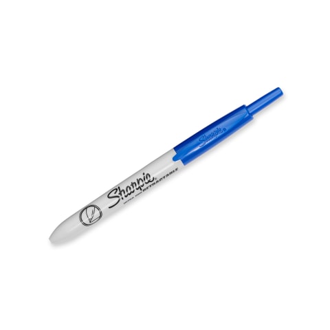 Sharpie - Permanent Marker: Blue, Alcohol-Based, Retractable Ultra