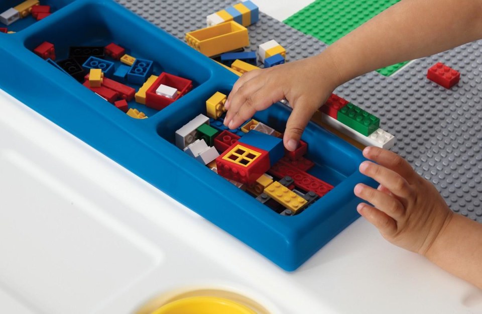 step 2 lego table with storage