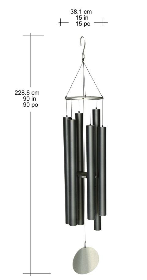 Dimensions of the large wind chime