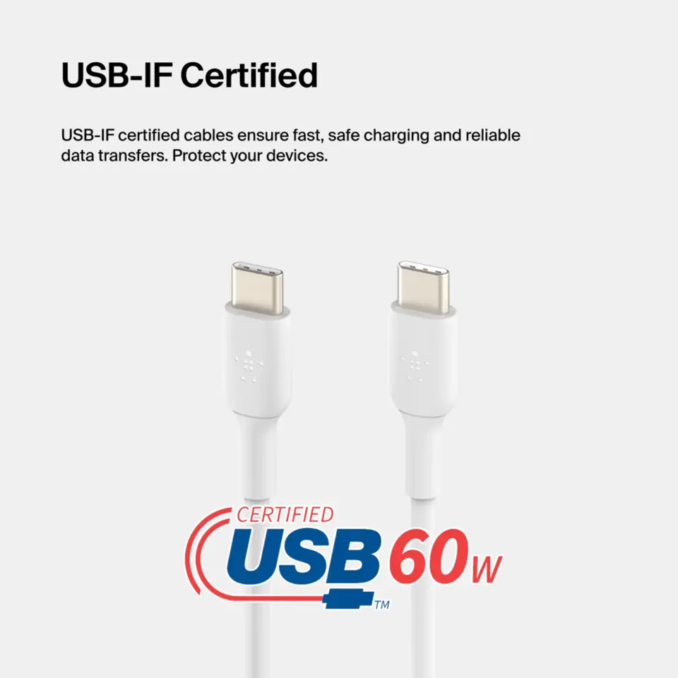 Belkin BoostCharge Foot USB-C To USB-C Cable CAB003BT2MWH