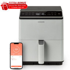 COSORI Pro II 5.8-Quart Smart Air Fryer, 12-in-1, Walmart Exclusive Bonus,  Voice Control, Light Gray
