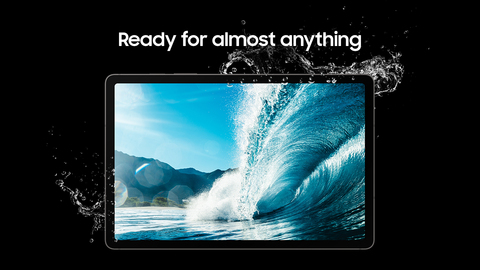 Siéntete seguro de llevar tu Galaxy Tab S9 FE+ a casi cualquier lugar Siéntete seguro de llevar tu Galaxy Tab S9 FE+ a casi cualquier lugar