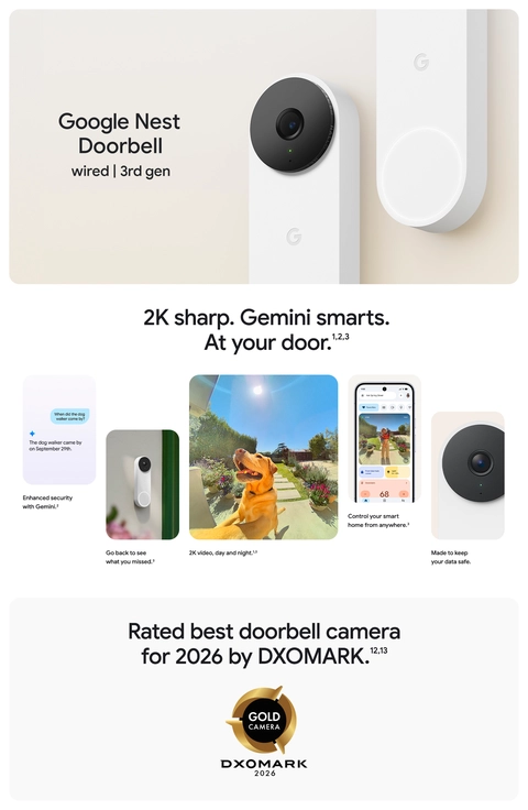 Google Nest Smart Doorbell Camera in Snow (3rd Gen)