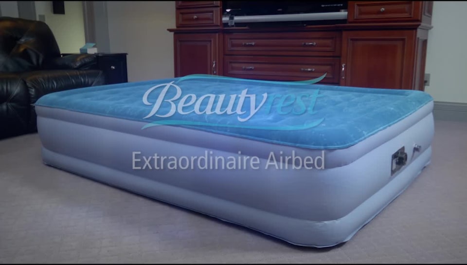 Beautyrest Extraordinaire 18" Queen Inflatable Blow up Air Bed Mattress