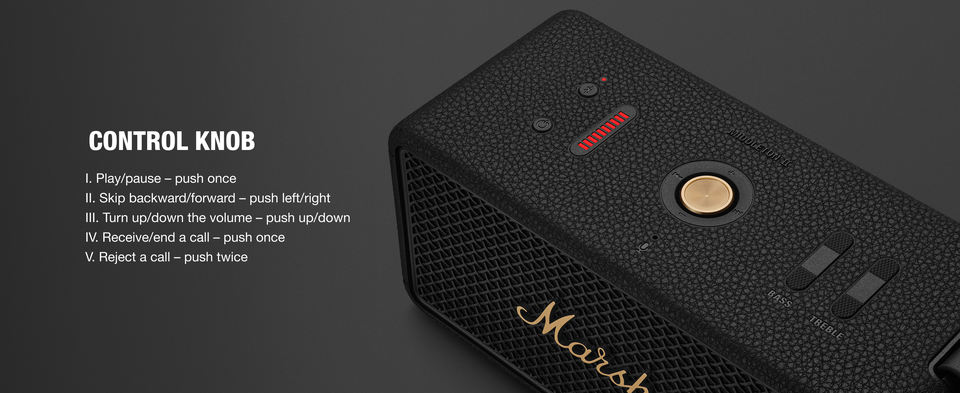 Marshall Middleton II Portable Bluetooth Speaker with Rugged