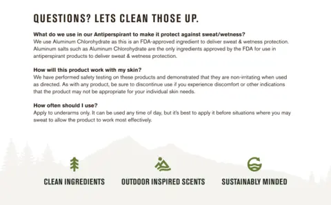 Every Man Jack antiperspirant: FDA-approved, non-irritating, apply to underarms, clean ingredients.