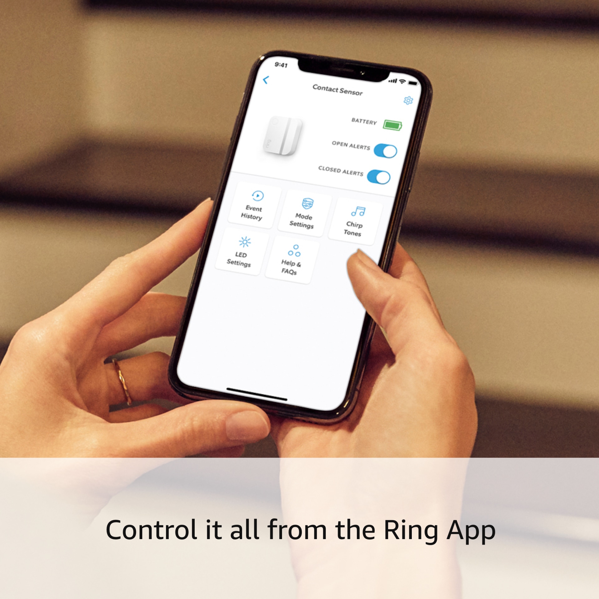 Ring Door/Window Alarm Sensors, 4-pack - Home Smart Camera