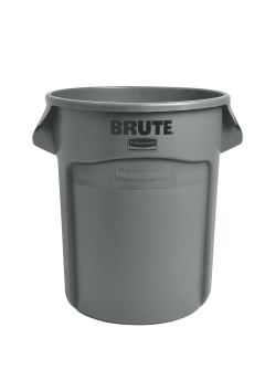 Rubbermaid - Trash Can: 44 gal, Round, Gray - 88097126 - MSC