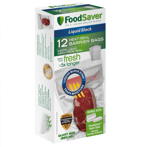 FoodSaver Reusable Quart Vacuum Zipper Bags (10-Count) - Bliffert