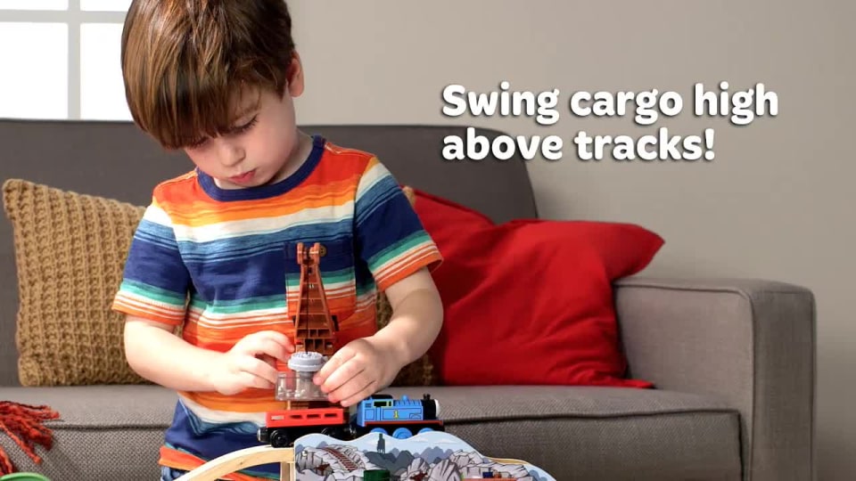 thumbnail video image 2 of Fisher-Price Thomas & Friends Wooden Railway - Merrick and the Rock Crusher, 2 of 3