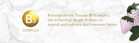 B3 complex Formulated with Vitamin B3 complex this technology deeply hydrates to nourish