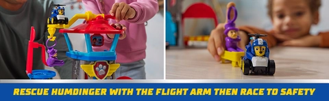 Playset Aeroporto PAW Patrol Air Rescue Con Auto Chase, Lanciatore E Figura Di Humdinger, Giocattolo Per Bambini 3+ Anni - 3