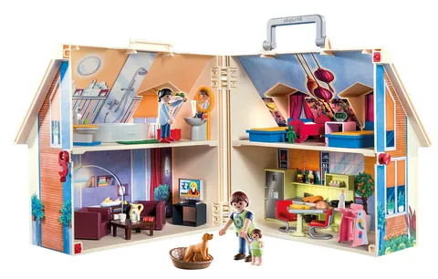 Maison De Poupée Petit Appartement 1/24 - Fait Main + Playmobil