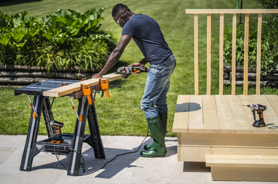 WORX Pegasus Multi Function Work Table and Sawhorse with Clamps