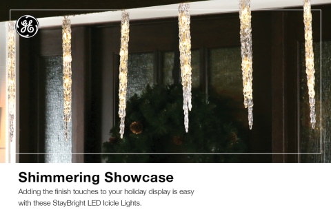 ge led icicle lights random sparkle