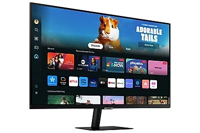 Samsung Smart Monitor 32-Inch FHD Streaming TV Speakers LS32DM500ENXGO