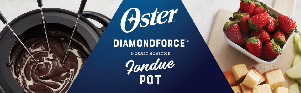 OSTER ELECTRIC 3 Quart Diamond Infused Non Stick Fondue Pot New ! $34.99 -  PicClick