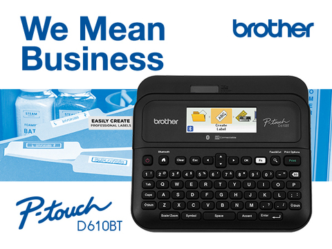 Brother P-touch D610BT Etichettatrice Adatto per nastro: TZe 3.5 mm, 6 mm,  9 mm, 12 mm, 18 mm, 24 mm