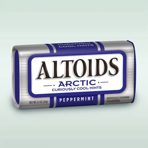ALTOIDS Classic Peppermint Breath Mints Hard Candy, 1.76 oz Tin