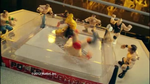 thumbnail video image 2 of WWE Wrestling Power Slammers Thunder Twisting Zack Ryder Action Figure, 2 of 5