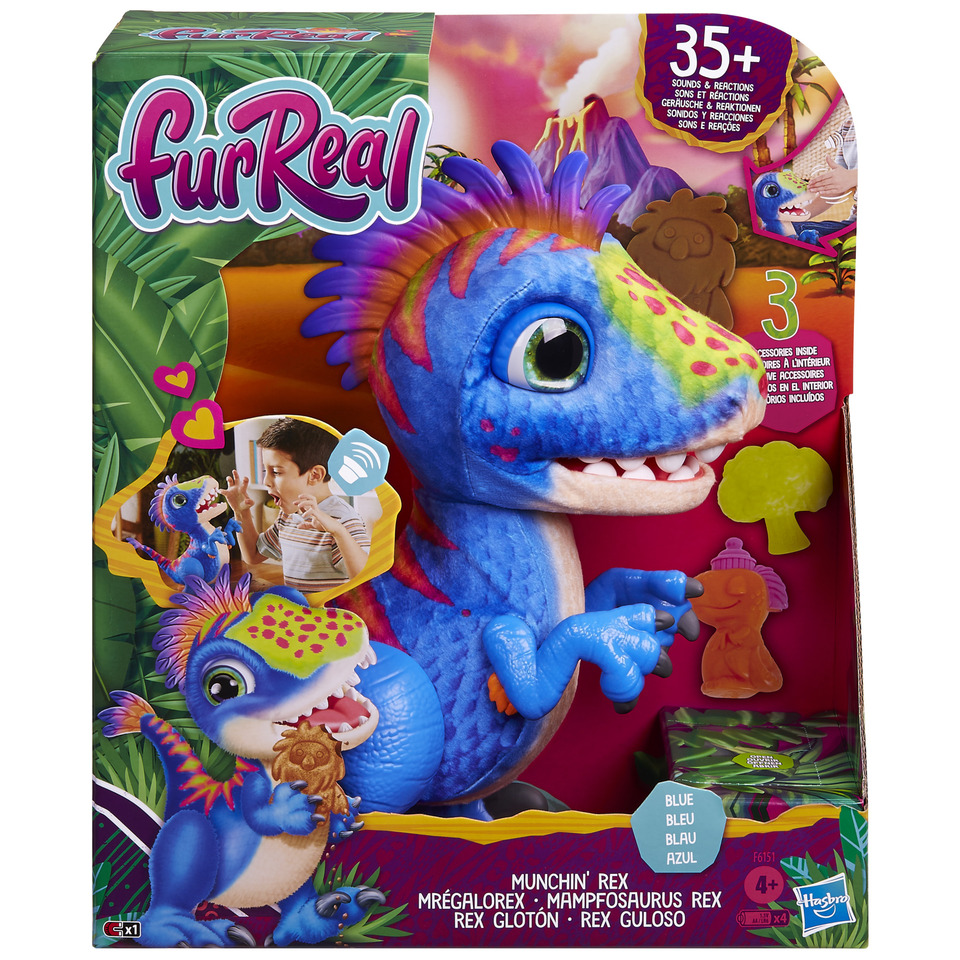 furReal Munchin’ Rex (Blue) Dinosaur Electronic Pet, 35+ Sounds and ...