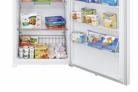  Frigidaire FFUF2021AW 33 Inch Freestanding Upright Freezer with 20  cu. ft. Capacity, Field Reversible Doors, Right Hinge, Automatic Defrost,  Door Ajar Alarm, LED Lighting in White : Appliances