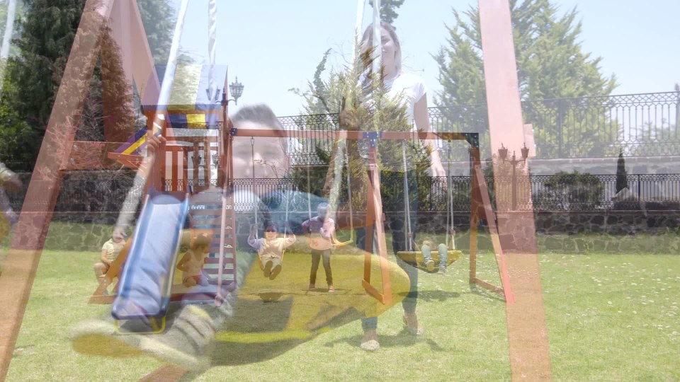 thumbnail video image 2 of Sportspower Willow Creek Wooden Swing Set with Saucer Swing, Play Fort, Bench with Table, Sandbox, Slide with Lifetime Warranty, and Bonus Anchor Kit, 2 of 13