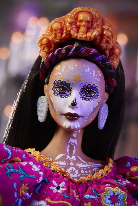 Barbie Signature 2022 Dia de Muertos Collectible Doll in Embroidered Dress Flower Crown