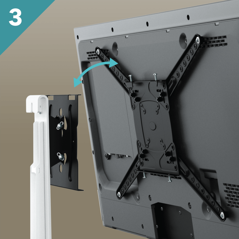 AVF TV Against the Wall Standing Floor Mount for TVs up to 80