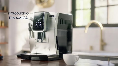 Best Buy: De'Longhi De'Longhi Dinamica Fully Automatic Coffee and Espresso  Machine, with Premium Adjustable Frother Chrome and Black ECAM35025SB