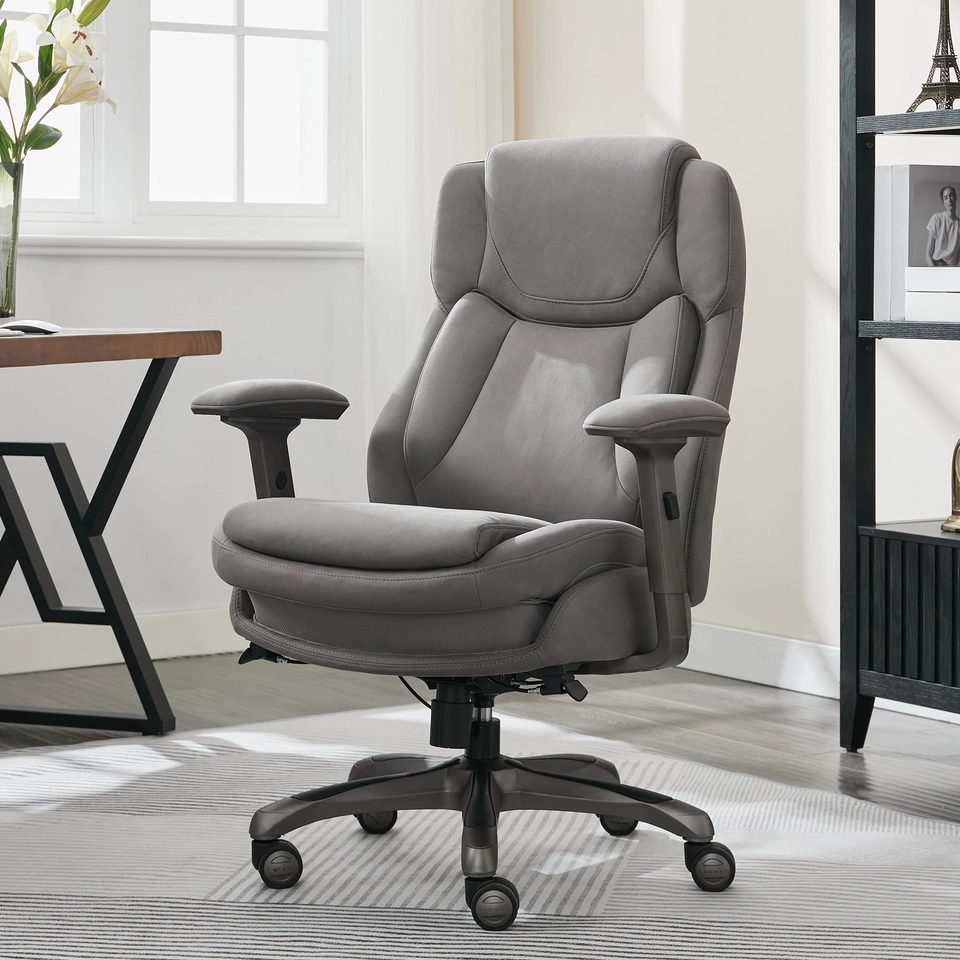 La-Z-Boy Noelin Ergonomic Fabric Swivel Task Chair, Gray (52703