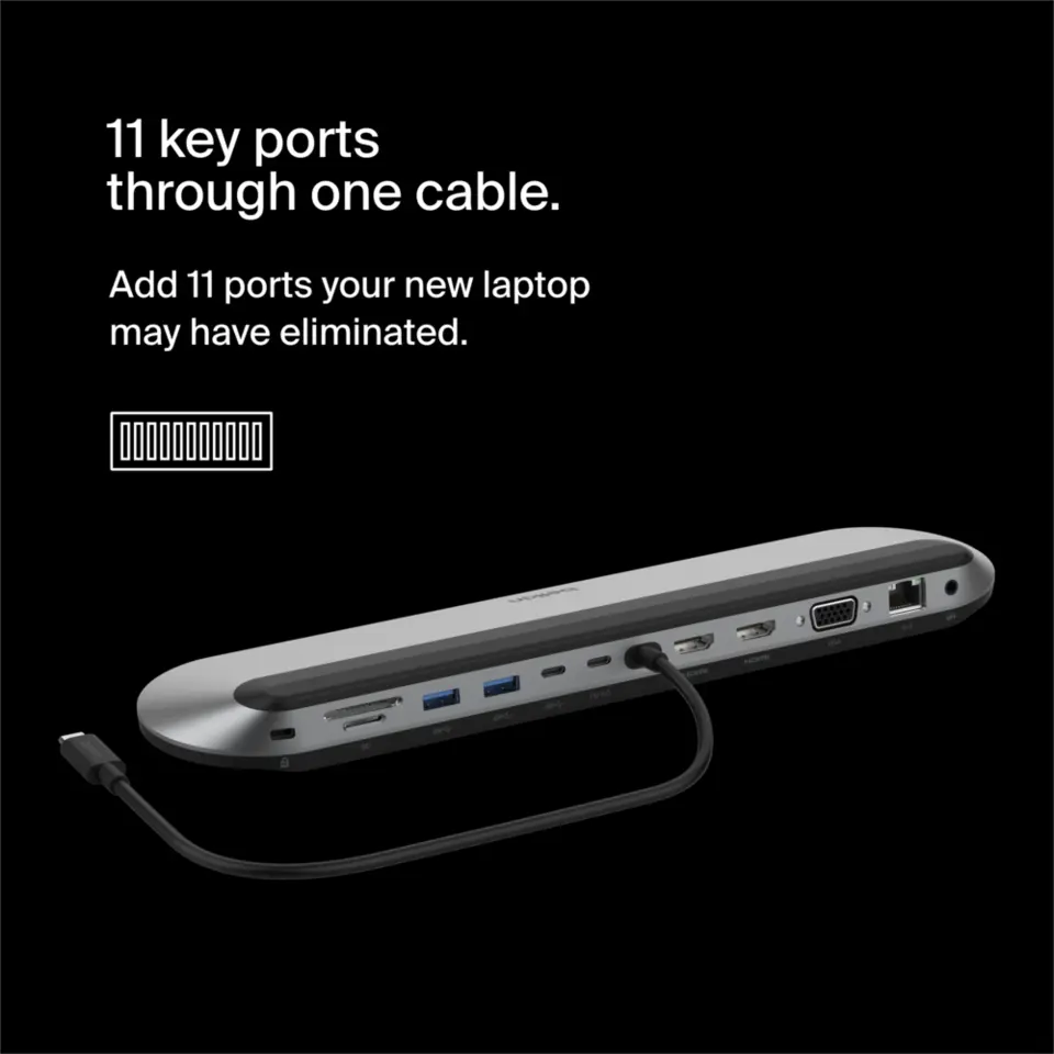 Belkin 11 in 1 USB C Hub with 4K HDMI, DP, VGA, 100W PD Docking