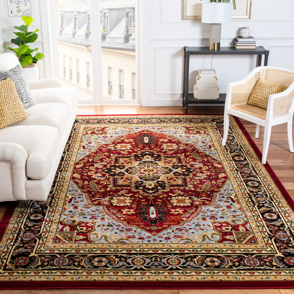 Safavieh Mahal Zaloa 5 x 8 Navy/Red Indoor Floral/Botanical Oriental Area Rug Safavieh Mahal Zaloa 5 x 8 Navy/Red Indoor Floral/Botanical Oriental Area Rug