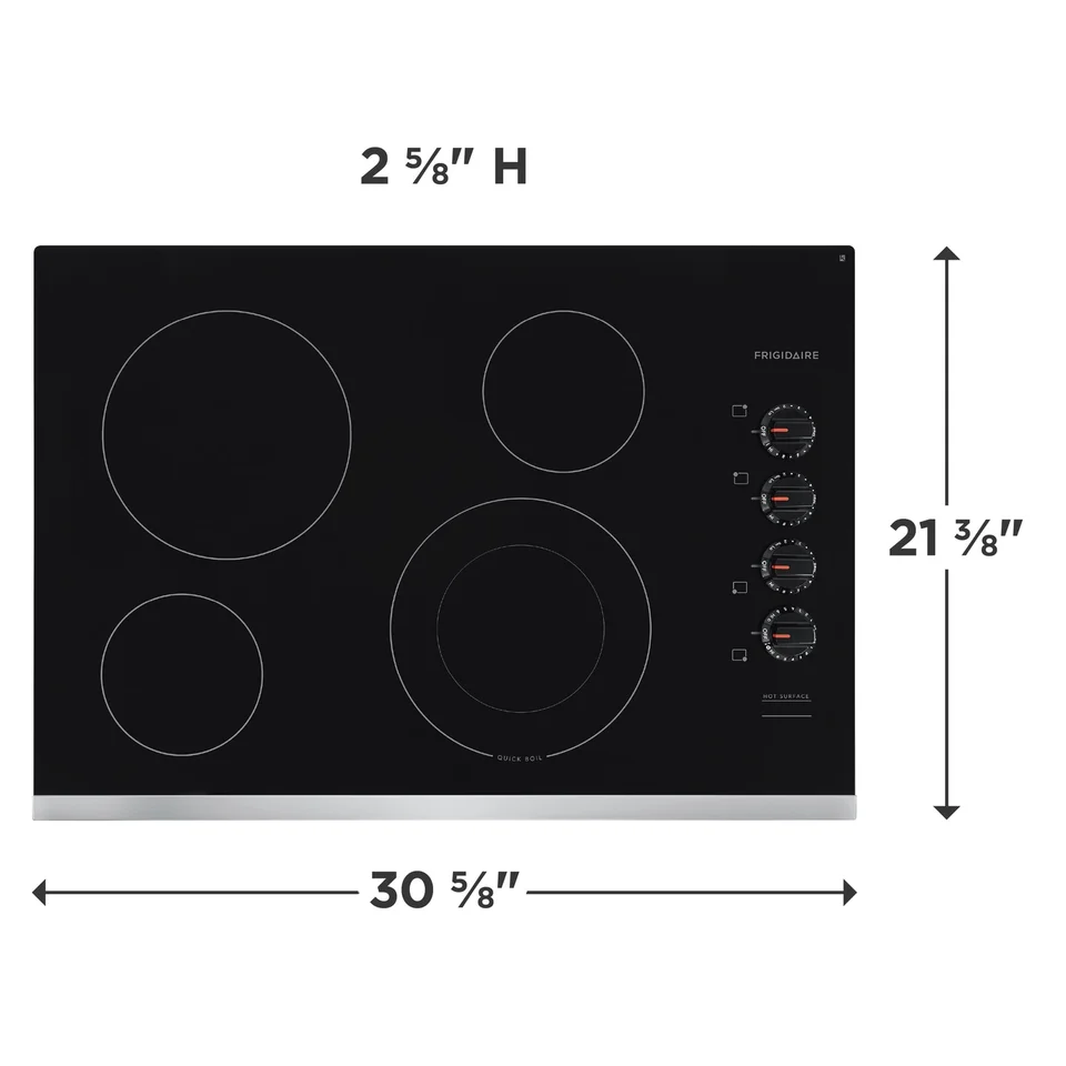 Frigidaire 30" Stainless Steel Electric Cooktop - Thumbnail 2