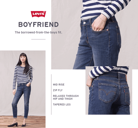 levi's boyfriend cropped jeans