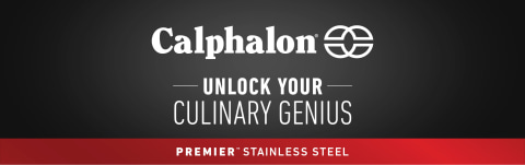Calphalon Premier Stainless steel superior even heating. 3 Ply metal  construction, Ergonomic Handles stay cool. Oven, Gas, Electric, Glass top,  and