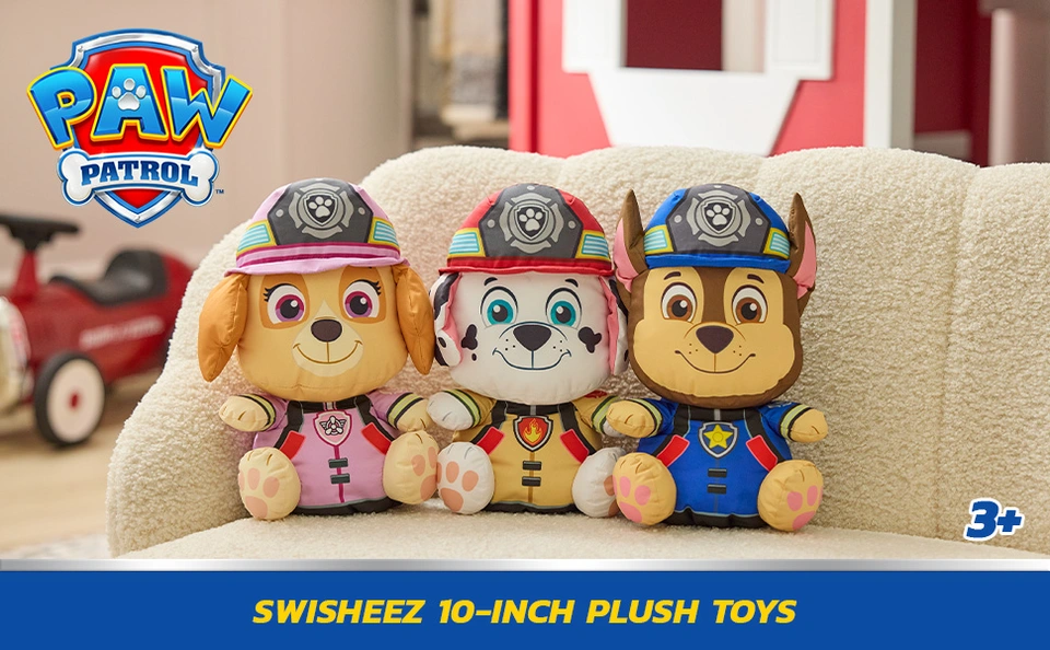 switch POLICE MARSHAL ソフト×3セット PAW Patrol: Fire Rescue Marshall Swisheez Plush, Squishy Stuffed